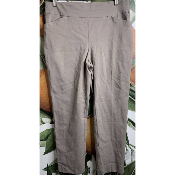Chicos 1.5 Medium 10 Perfect Stretch Pull on Pants Brown - Picture 1 of 9